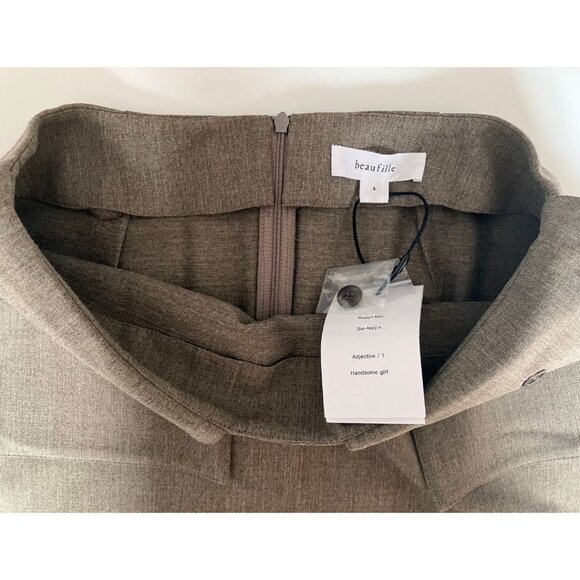 Beaufille Ziegler Mini Skirt Ziegler Mini Skirt Heather Brown Size 8 - Picture 6 of 7